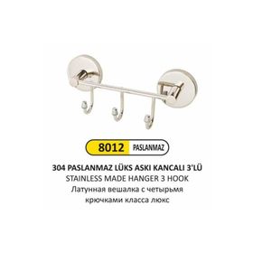Arı Metal 8012 3'lü 304 Kalite Askılık