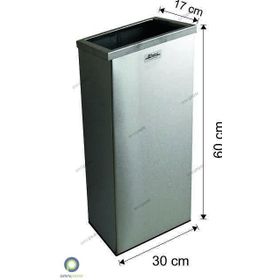 Arı Metal Çemberli Dikdörtgen 30 lt Paslanmaz Çöp Kovası