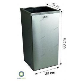 Arı Metal Çemberli Dikdörtgen 54 lt Paslanmaz Çöp Kovası