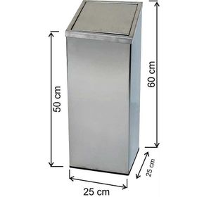 Arı Metal Dokunmatik Kapaklı 34 lt Paslanmaz Çöp Kovası