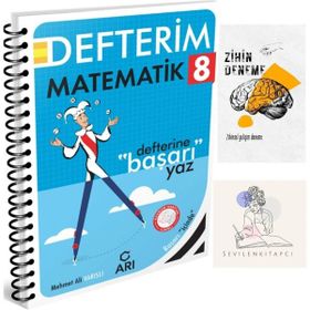 Arı Yayıncılık 8.Sınıf Konu Anlatım Matematik Defter+Zihin Deneme