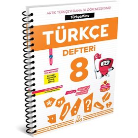 Arı Yayınları 8. Sınıf Türkçemino Akıllı Türkçe Defteri