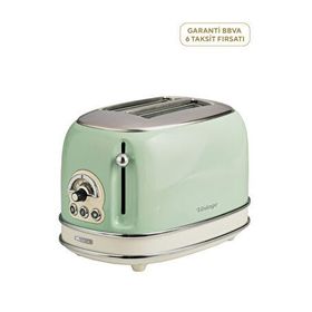 Ariete Vintage 0155/146 Yeşil 2 Dilim 6 Kademeli Isı Ayarlı Ekmek Kızartma Makinesi