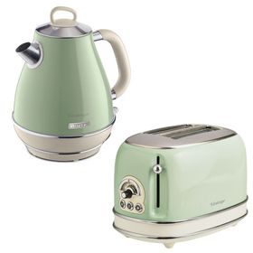 Ariete Vintage Yeşil 1.7 lt Kettle ve İki Hazneli Ekmek Kızartma Makinesi