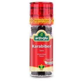 Arifoğlu 50 gr Cam Şişe Değirmenli Kapak Tane Renkli Karabiber