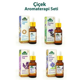 Arifoğlu Çiçek Büyüsü Mavi Anemon Yağı 20 ml + Menekşe Yağı 20 ml + Yasemin Yağı 20 ml + Lavanta Yağı 20 ml Aromaterapi Seti