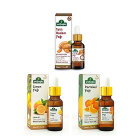 Arifoğlu Narenciye Aroma Terapi Seti: Portakal Yağı 20 ml + Limon Yağı 20 ml + Tatlı Badem Yağı 50 ml