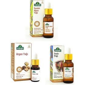 Arifoğlu Oryantel Aromaterapi Seti: 20 ml Sandal Yağı + 20 ml Sedir Yağı + 10 ml Argan Yağı