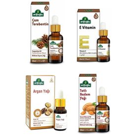 Arifoğlu Saç Bakım Seti: 10 ml Argan Yağı + 50 ml Tatlı Badem Yağı + 50 ml Çam Terebentin + 10 ml E Vitamini