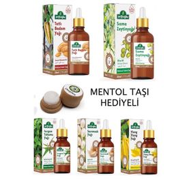 Arifoğlu Sakal Bakım Yağı Seti (50 ml Tatlı Badem Yağı+20 ml Sarımsak Yağı+50 ml Sızma Zeytin Yağı+20 ml Ylang Ylang Yağı) Mentol Taşı Hediyeli