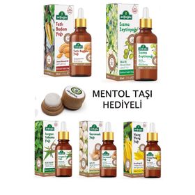 Arifoğlu Sakal Bakım Yağı Seti (50 ml Tatlı Badem Yağı+20 ml Sarımsak Yağı+50 ml Sızma Zeytin Yağı+20 ml Ylang Ylang Yağı) Mentol Taşı Hediyeli