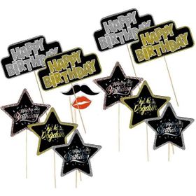 Arikum 12 Adet Happy Birthday Doğum Günü Konuşma Balonu