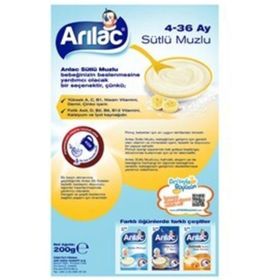 Arılac 200 gr Sütlü Muzlu Bebek Maması