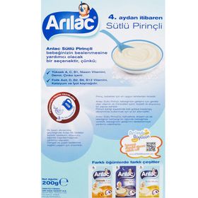 Arılac Instant Sütlü Pirinçli 12x200 gr Ek Gıda