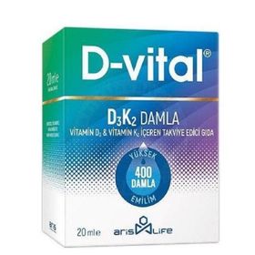 Aris Life D-Vital Vitamin D3 K2 20 ml Damla