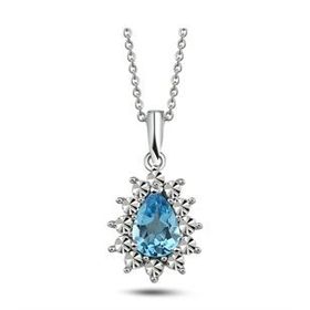Ariş Mavi Topaz Altın Kolye
