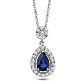 Ariş Pırlanta PY001400 Damla Safir Altın Kolye