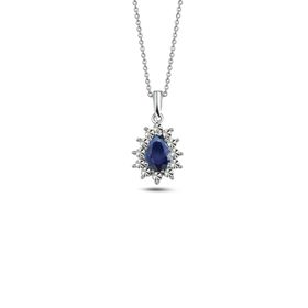 Ariş Pırlanta PY001400 Damla Safir Altın Kolye