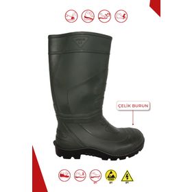 Arısan Reçber S4 Yeşil Çelik Burunlu Çizme