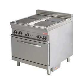 Arisco ER922 Inox Elektrikli 4 Ocaklı Kuzine 2/1 GN Elektrikli Fırın