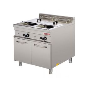 Arisco GF922 2x20 lt Doğalgaz Ce Belgeli Tahliyeli Dolaplı Profesyonel Seri 850x900x900 cm Gazlı Fritöz