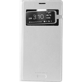 Arium Skin Samsung G900FQ S5 Beyaz Dikişli Cüzdanlı Kılıf