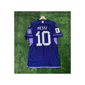 Arjantin 2022 Dünya Kupası Lionel Messi Deplasman Forması
