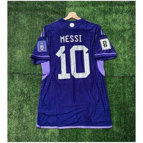 Arjantin 2022 Dünya Kupası Mor Lionel Messi Deplasman Forması