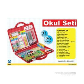 Ark 17 Çeşit 79 Parça Çantalı Okul Seti