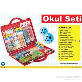 Ark 17 Çeşit 79 Parça Çantalı Okul Seti