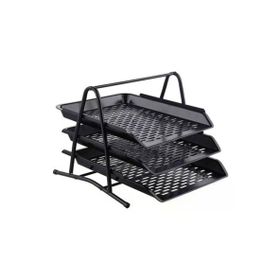 Ark 1900 3 Katlı Demir Ayaklı Plastik Evrak Rafı