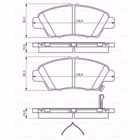 Arka Fren Balatası (Honda :CR-V III 2.0 i-Vtec, 2.2 i-Ctdi (01/2007-)