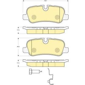 Arka Fren Balatası (Land Rover, Range Rover III (LM) 4.2,4.4 (05/2002-))