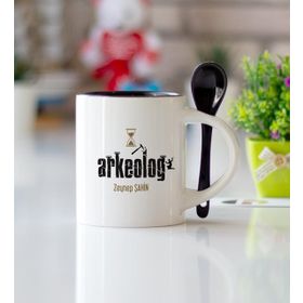 Arkeolog Siyah Kaşıklı Kupa Bardak