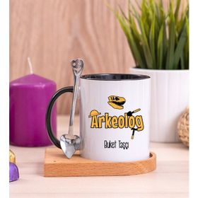 Arkeolog Siyah Kaşıklı Kupa Bardak