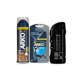 Arko Men 200 ml Coffee Tıraş Jeli Ve Arko Men 3'lü T3 Tıraş Bıçağı Ve Black 250 ml Tıraş Kolonyası