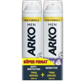 Arko Men Anti Irritation & Sensitive 200 ml 2'li Tıraş Köpüğü