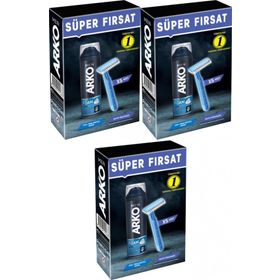 Arko Men Banyo 5 Adet Tıraş Bıçağı + 3'lü Set Pro 200 ml Cool Tıraş Köpüğü