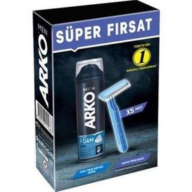 Arko Men Banyo 5 Adet Tıraş Bıçağı + Pro 200 ml Cool Tıraş Köpüğü
