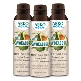 Arko Nem Değerli Yağlar Avokado 3x150 ml Krem Sprey