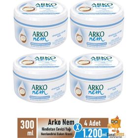 Arko Nem Hindistan Cevizi Yağı 4x300 ml Nemlendirici Bakım Kremi