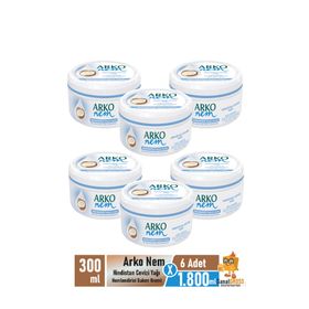 Arko Nem Hindistan Cevizi Yağı 6x300 ml Nemlendirici Bakım Kremi