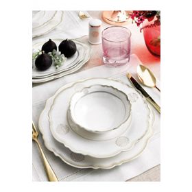 Arlena Gold Desenli 60 Parça 12 Kişilik Yemek Takımı