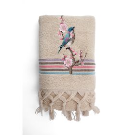 Arliva Home Asuman Bej 30x50 Nakışlı Havlu