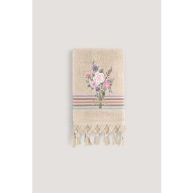 Arliva Home Asuman Bej 50x80 Nakışlı Havlu