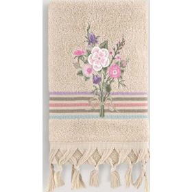 Arliva Home Asuman Bej 50x80 Nakışlı Havlu