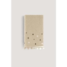 Arliva Home Batik Bej 30x50 Ponpon Nakışlı Havlu