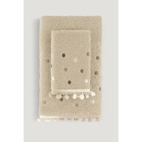 Arliva Home Batik Bej 50x90 Ponpon Nakışlı Havlu