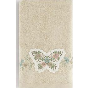 Arliva Home Kelebek Bambu Bej 30x50 Nakışlı Havlu