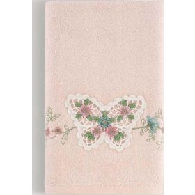 Arliva Home Kelebek Bambu Pudra 50x85 Nakışlı Havlu